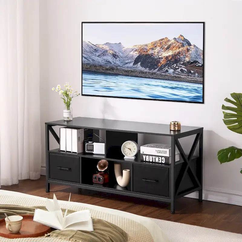 Meuble TV pour téléviseur de 50 pouces, meuble de divertissement avec rangement - 42 pouces