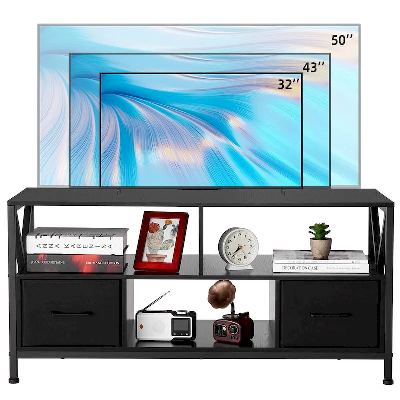 Meuble TV pour téléviseur de 50 pouces, meuble de divertissement avec rangement - 42 pouces