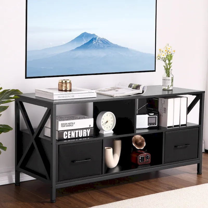 Meuble TV pour téléviseur de 50 pouces, meuble de divertissement avec rangement - 42 pouces