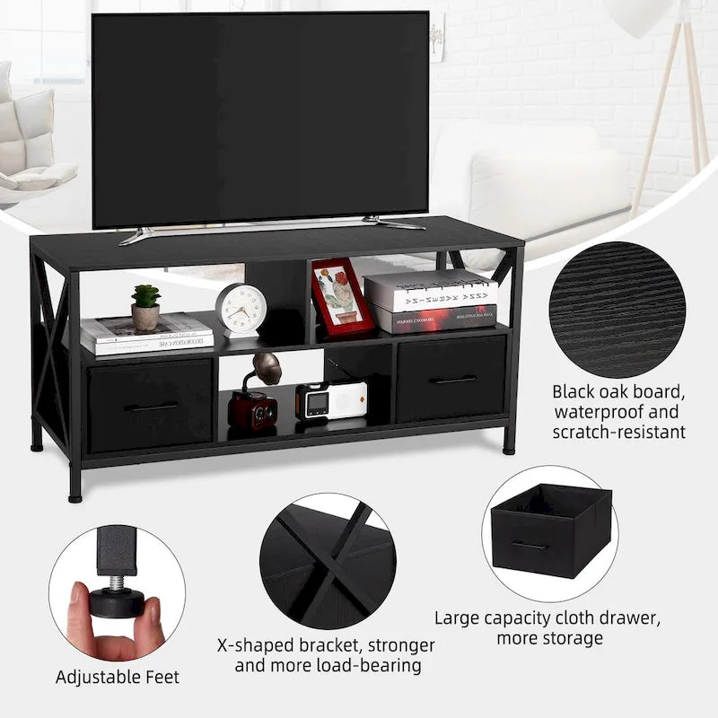 Meuble TV pour téléviseur de 50 pouces, meuble de divertissement avec rangement - 42 pouces