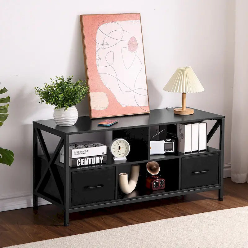 Meuble TV pour téléviseur de 50 pouces, meuble de divertissement avec rangement - 42 pouces