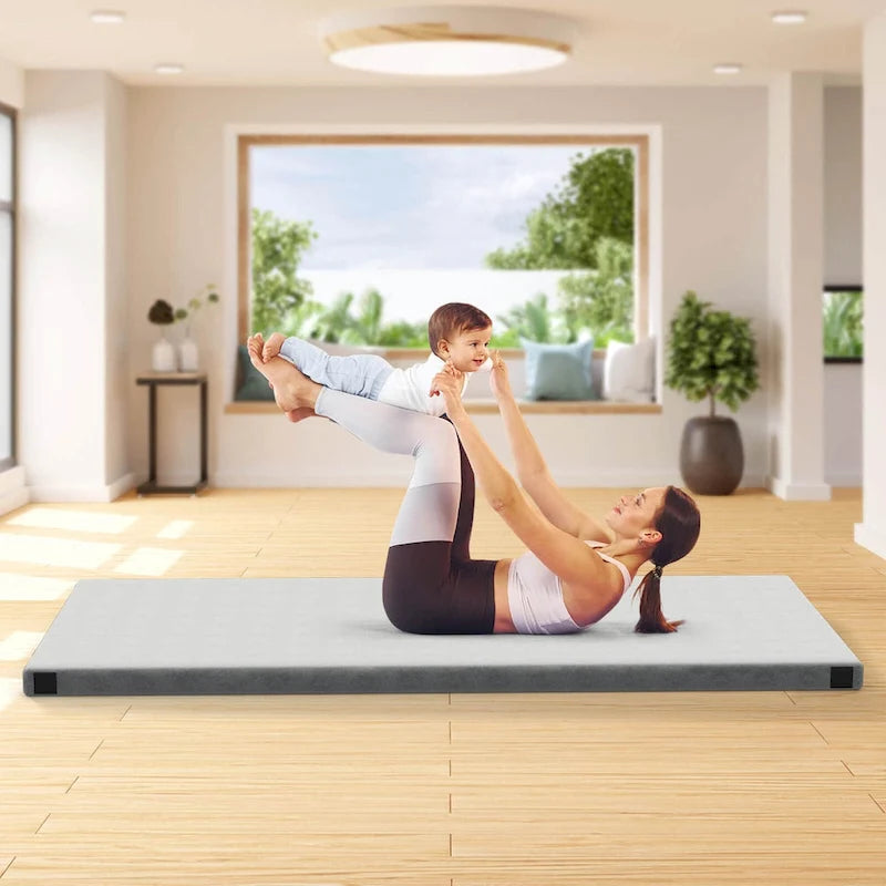 Matelas de camping en mousse à mémoire de forme avec base antidérapante Sac de voyage - Voir les détails