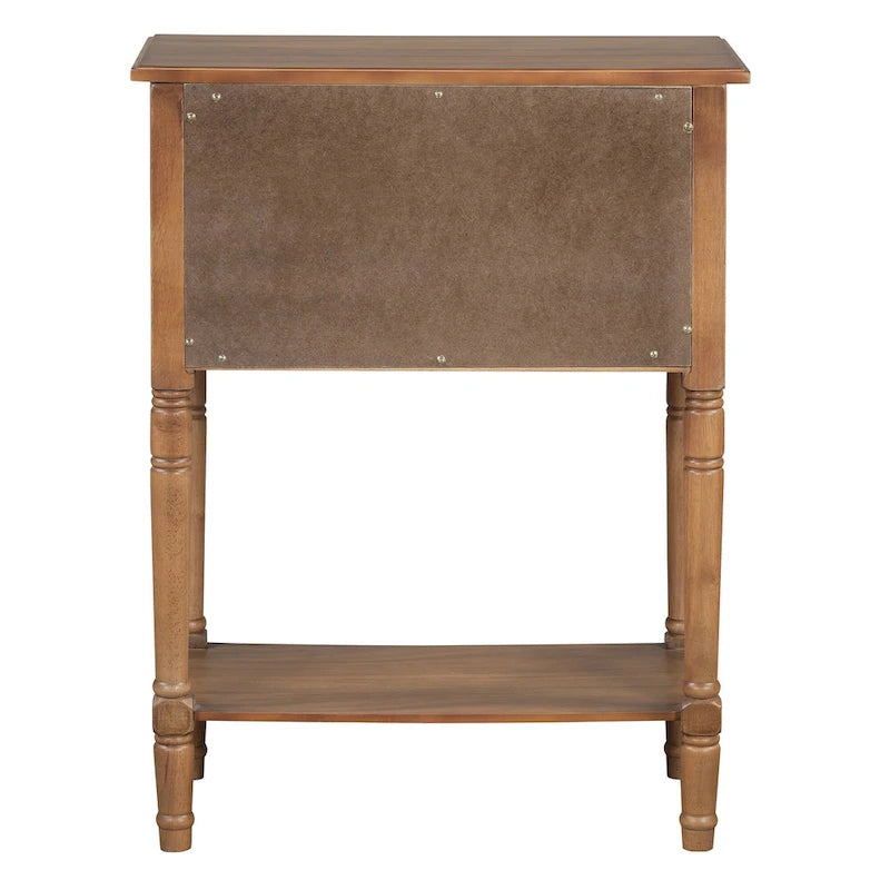 Console classique de 23,7 pouces avec trois tiroirs de rangement et une étagère inférieure