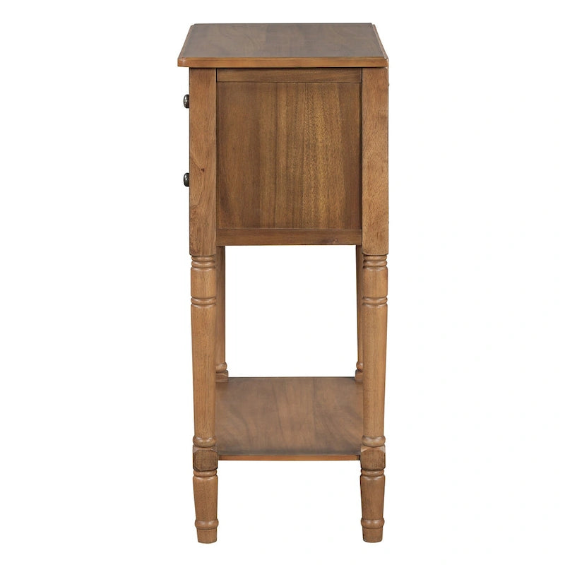 Console classique de 23,7 pouces avec trois tiroirs de rangement et une étagère inférieure
