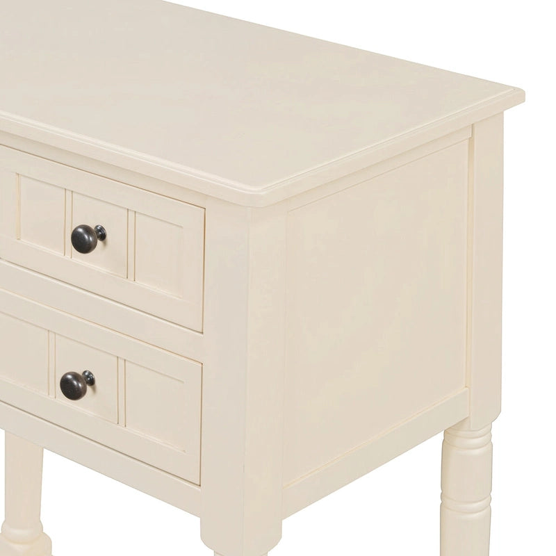 Console classique de 23,7 pouces avec trois tiroirs de rangement et une étagère inférieure
