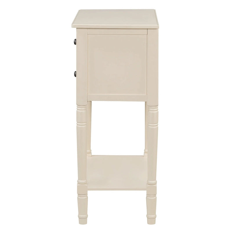 Console classique de 23,7 pouces avec trois tiroirs de rangement et une étagère inférieure