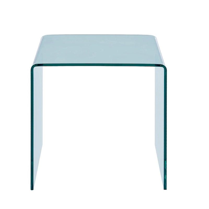 Console en Verre, Table Console en Verre Trempé Transparent