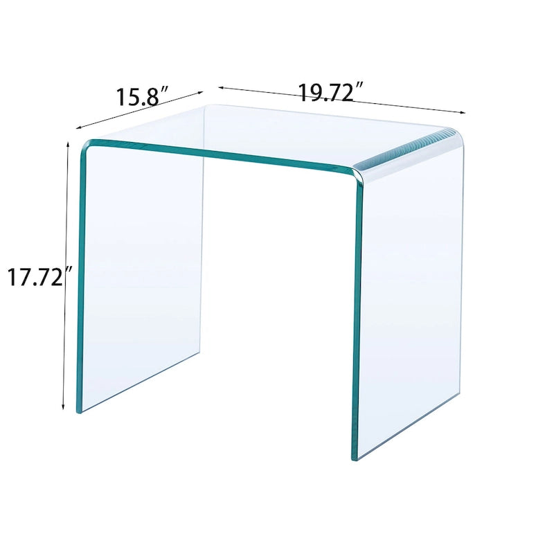 Console en Verre, Table Console en Verre Trempé Transparent