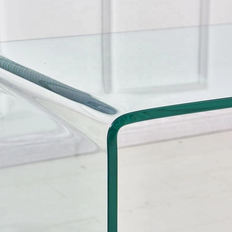 Console en Verre, Table Console en Verre Trempé Transparent