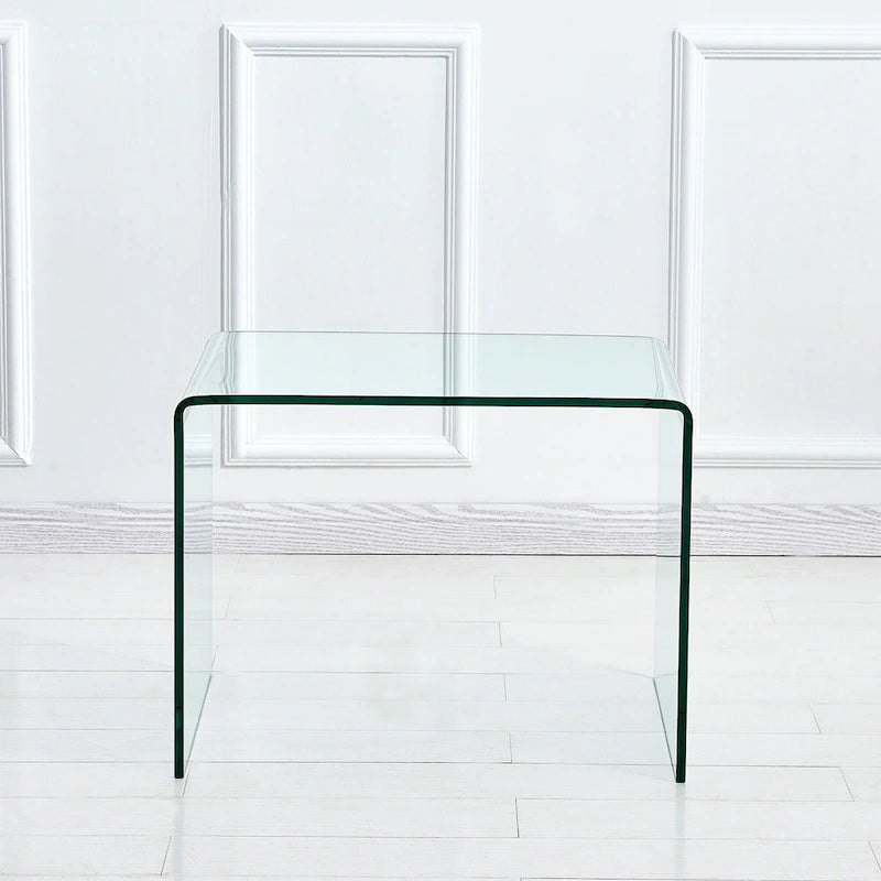 Console en Verre, Table Console en Verre Trempé Transparent