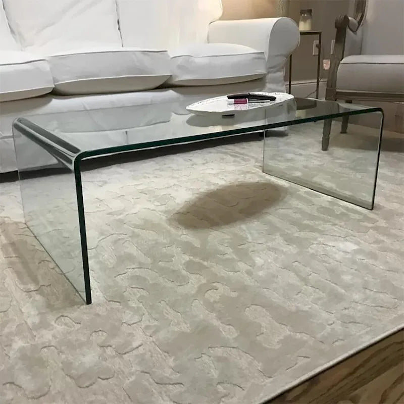 Console en Verre, Table Console en Verre Trempé Transparent