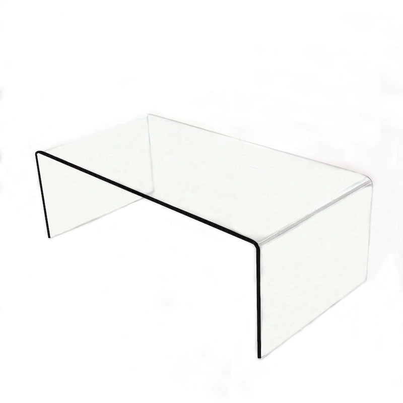Console en Verre, Table Console en Verre Trempé Transparent