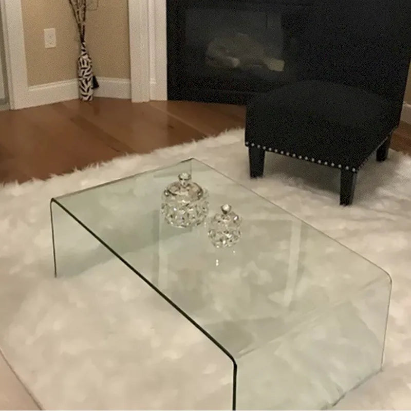 Console en Verre, Table Console en Verre Trempé Transparent