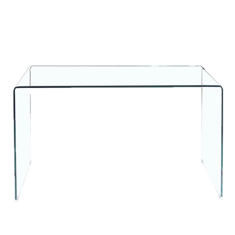 Console en Verre, Table Console en Verre Trempé Transparent
