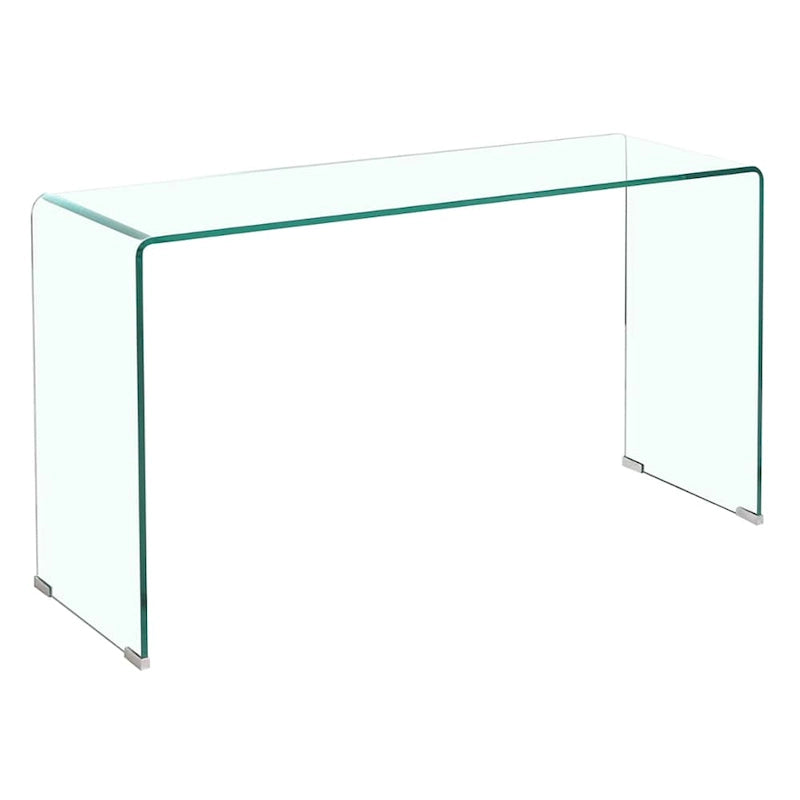 Console en Verre, Table Console en Verre Trempé Transparent