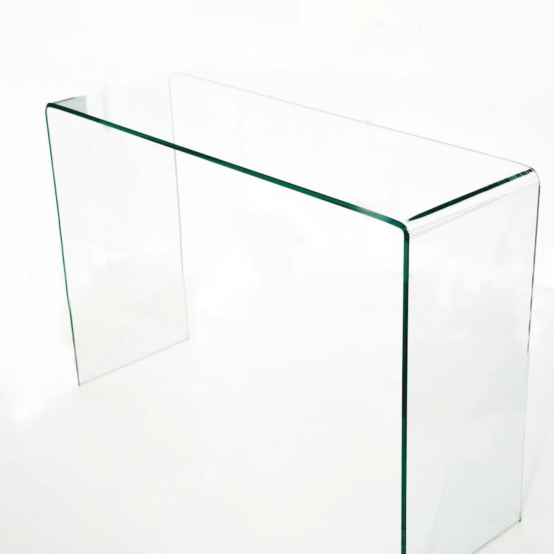 Console en Verre, Table Console en Verre Trempé Transparent