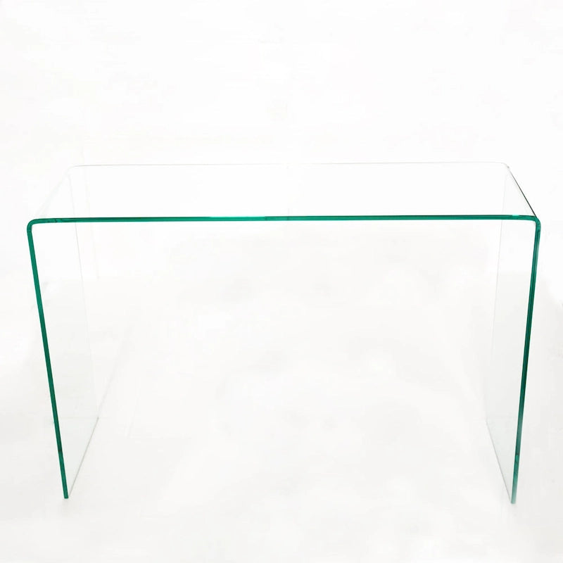 Console en Verre, Table Console en Verre Trempé Transparent
