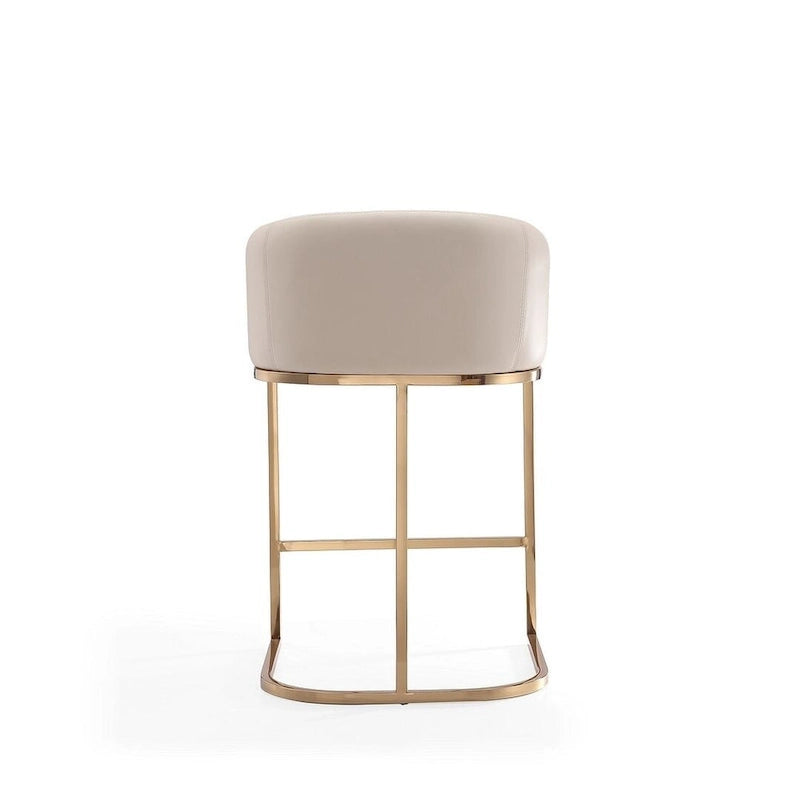 Tabouret de bar hauteur comptoir en acier inoxydable plaqué or titane de 36 po
