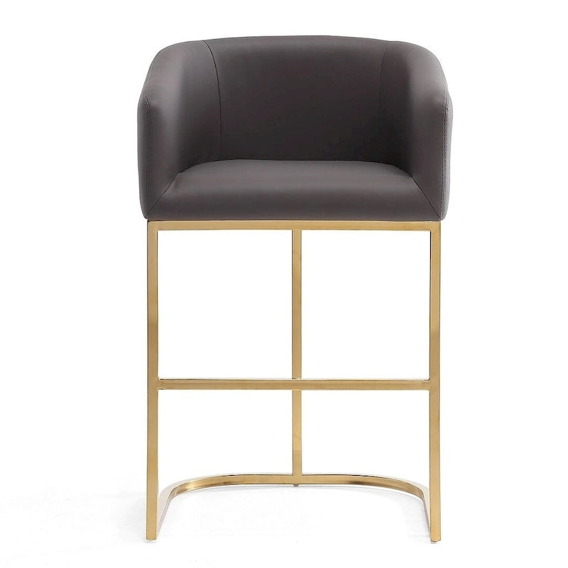 Tabouret de bar hauteur comptoir en acier inoxydable plaqué or titane de 36 po