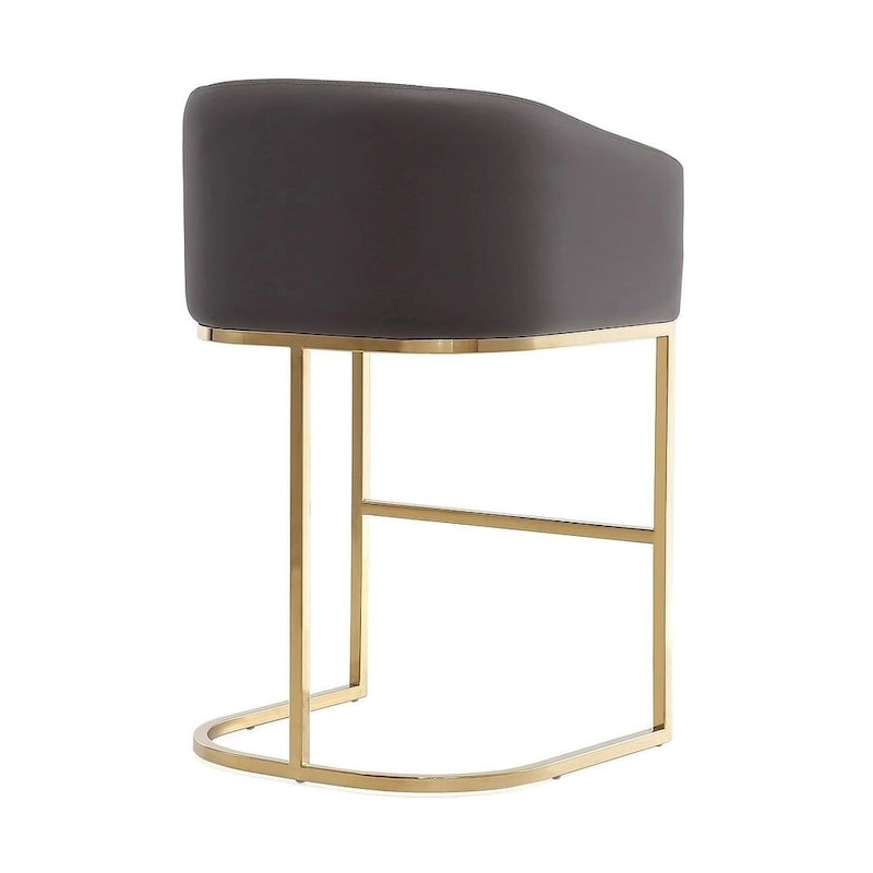 Tabouret de bar hauteur comptoir en acier inoxydable plaqué or titane de 36 po