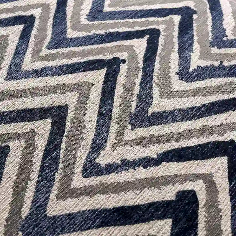 Ottoman de cocktail transitionnel en microfibre bleu marine par