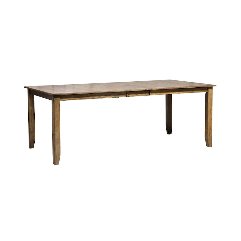 Table à plateau rectangulaire Santa Rosa miel ancien avec pieds rectangulaires