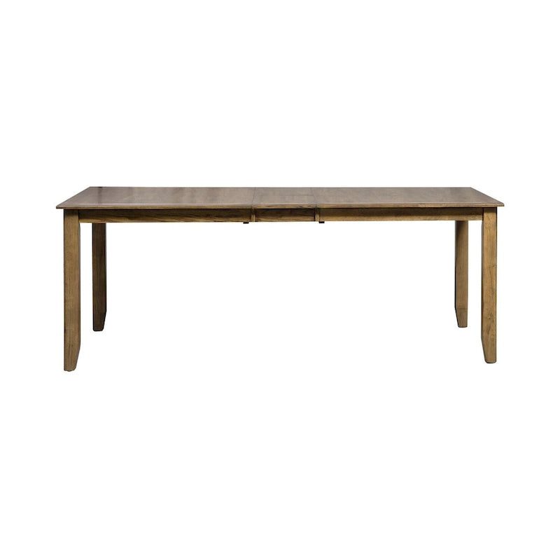 Table à plateau rectangulaire Santa Rosa miel ancien avec pieds rectangulaires