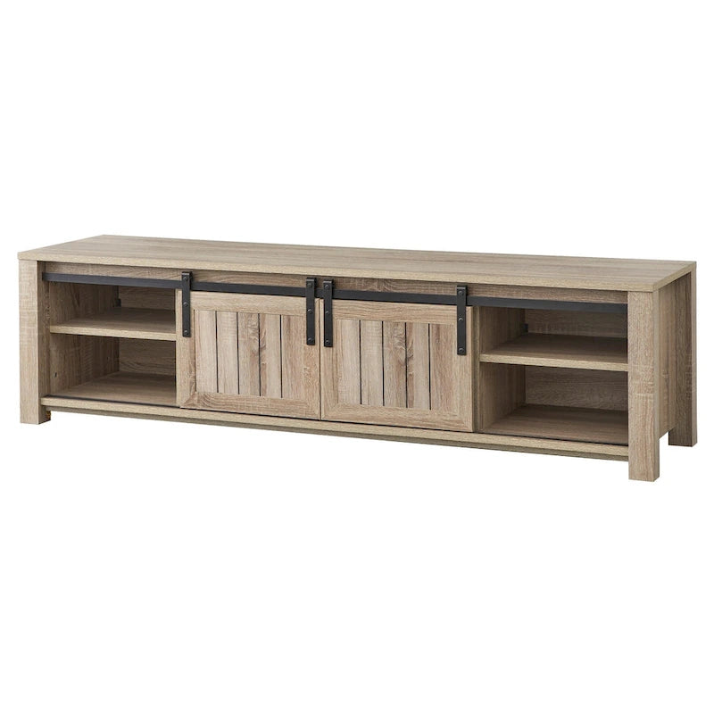 Meuble TV console porte de grange Glasbern, style vie simple