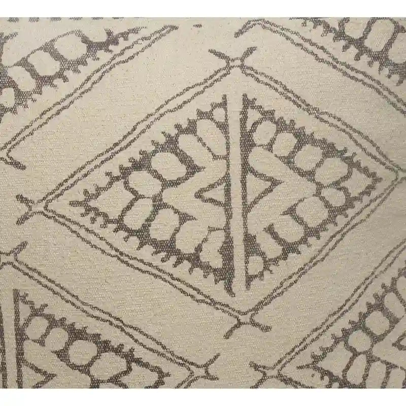 Pouf fait main géométrique rustique de style ferme