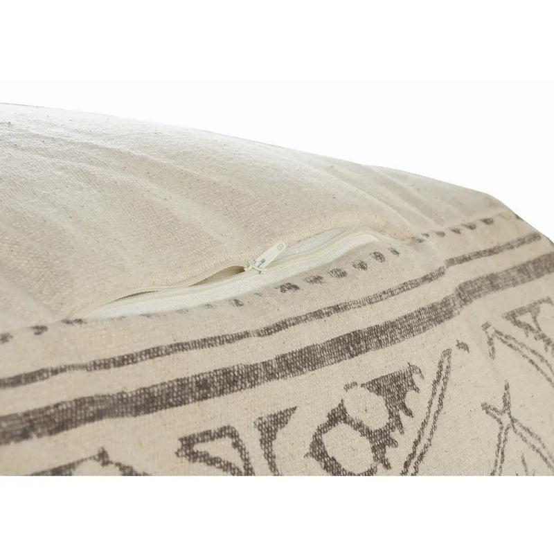 Pouf fait main géométrique rustique de style ferme