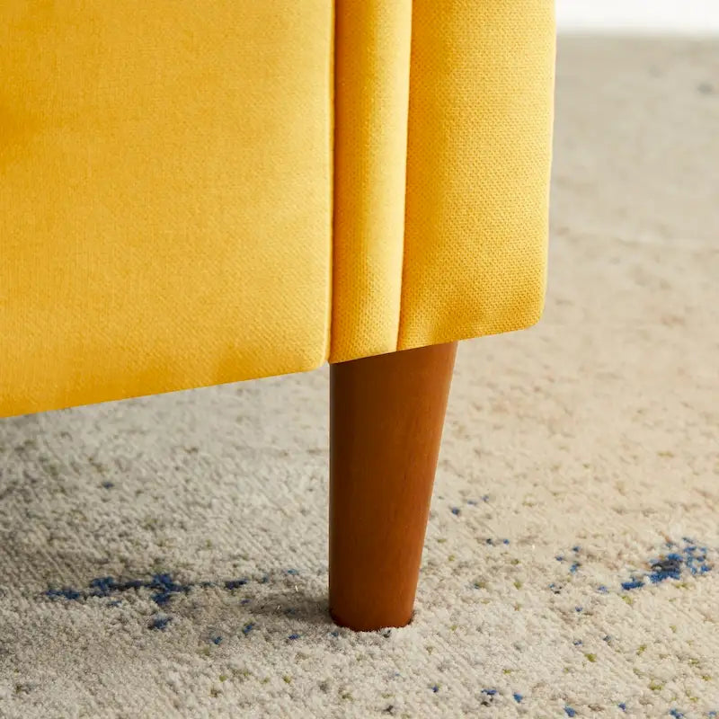 Banc de rangement pour chambre, bout de lit, accoudoirs roulés, tissu lin, canapé ottoman, long banc