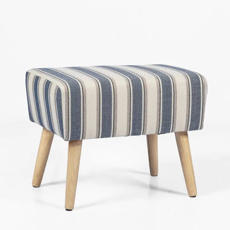 Tabouret repose-pieds ottoman avec pieds en bois