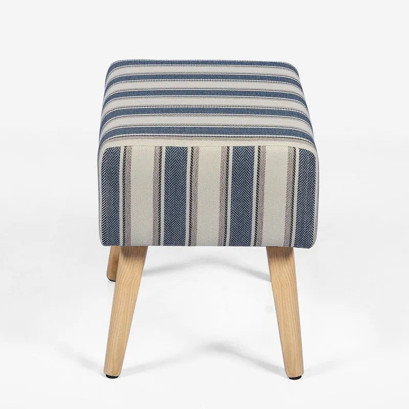 Tabouret repose-pieds ottoman avec pieds en bois
