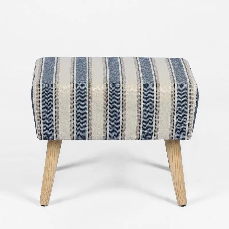 Tabouret repose-pieds ottoman avec pieds en bois
