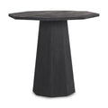 Table d'entrée hexagonale en bois massif marron foncé