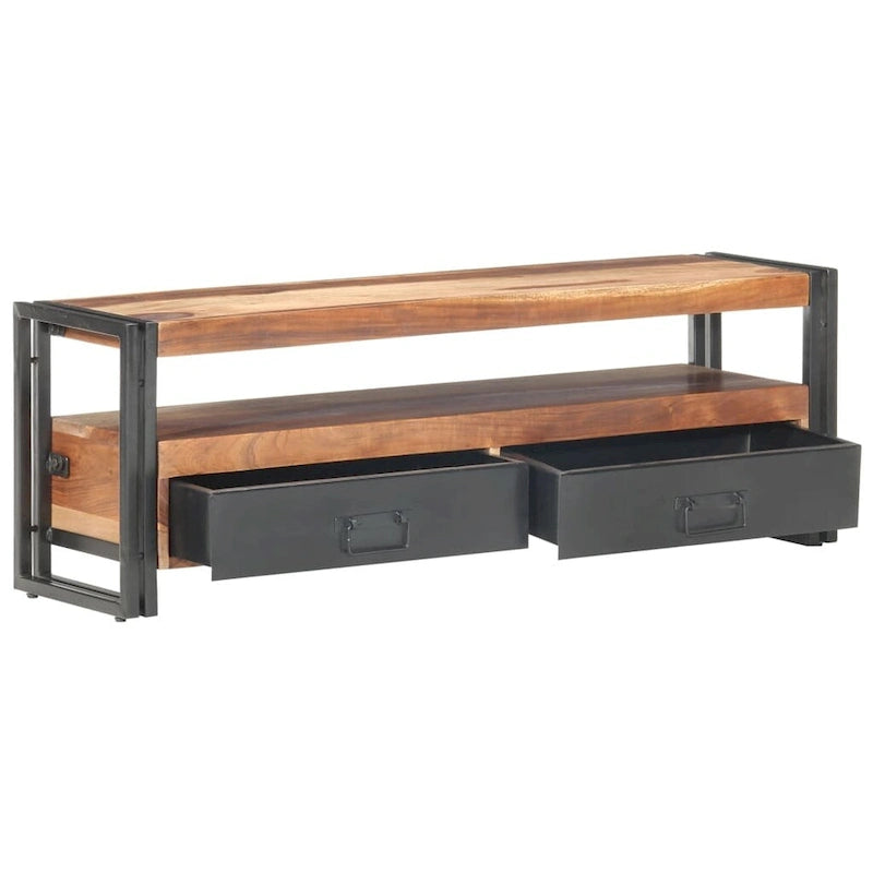 Meuble TV 47,2x11,8x15,7 Bois Massif avec Finition
