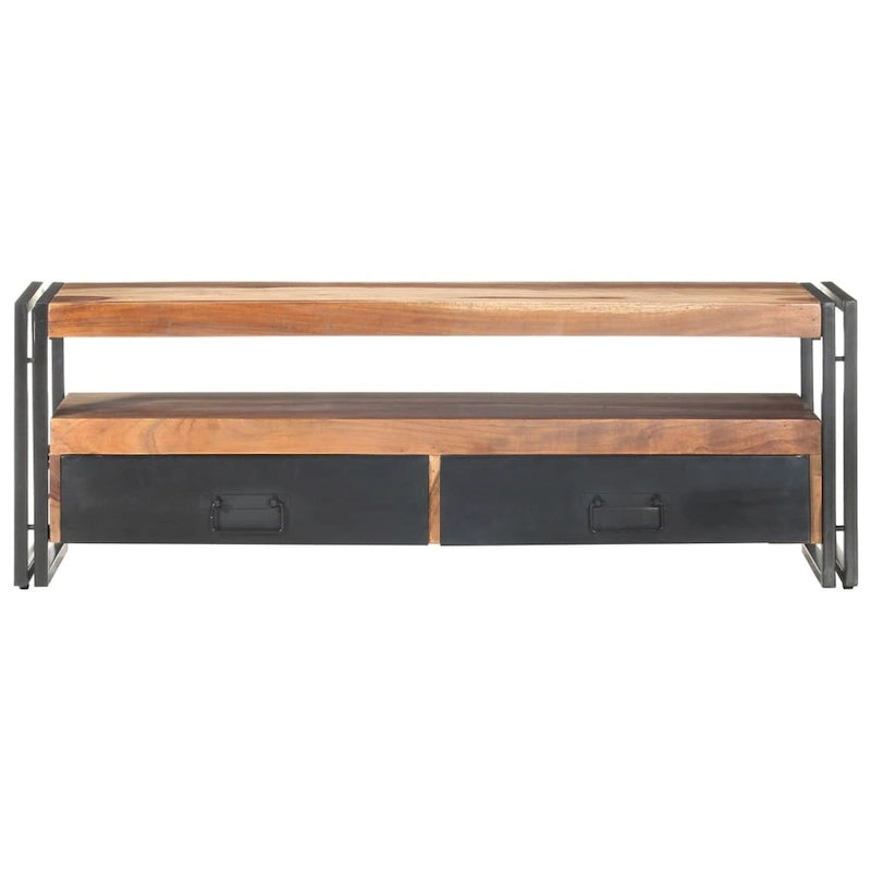 Meuble TV 47,2x11,8x15,7 Bois Massif avec Finition