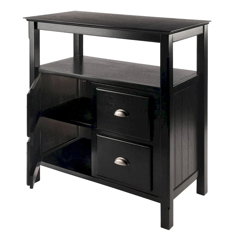 Meuble buffet, noir - 36 x 18.03 x 35.98 pouces - 36 x 18.03 x 35.98 pouces