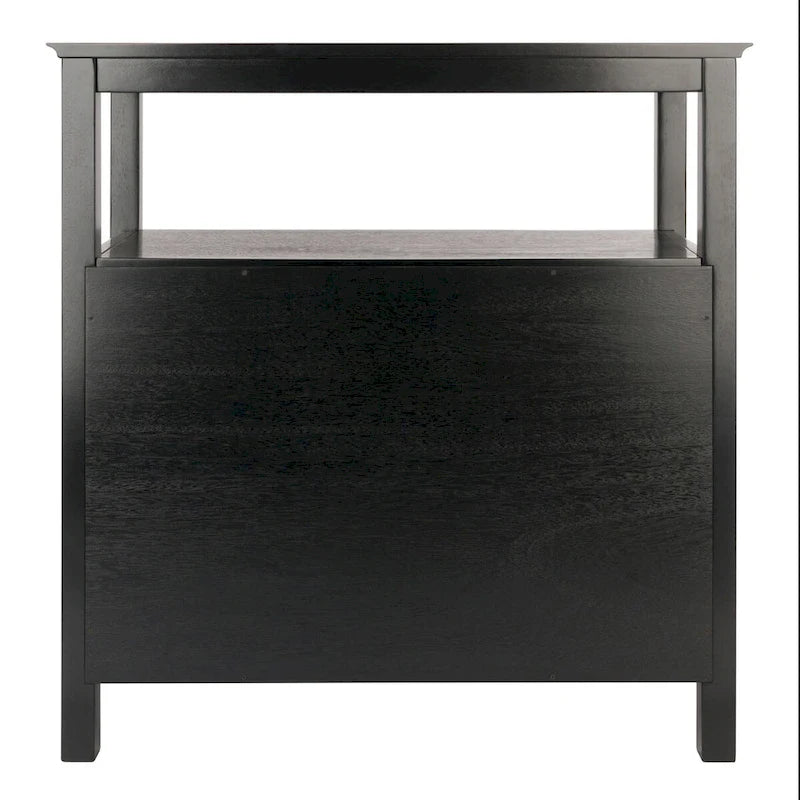 Meuble buffet, noir - 36 x 18.03 x 35.98 pouces - 36 x 18.03 x 35.98 pouces