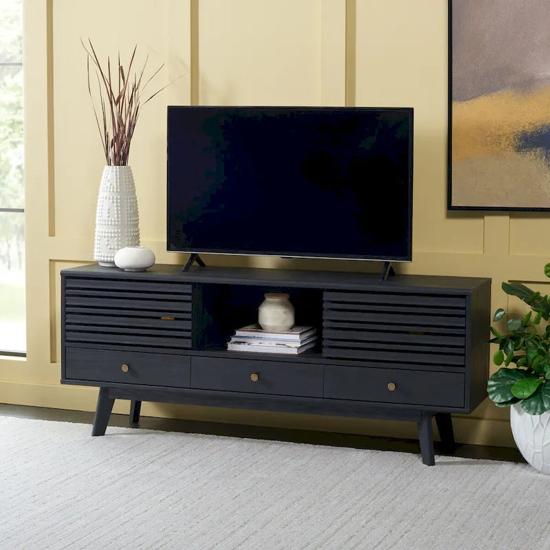 Meuble TV/média 3 tiroirs (téléviseur à écran plat de 65 po) - 58,7 po x 15,2 po x 23,9 po - 59Wx15Px24H