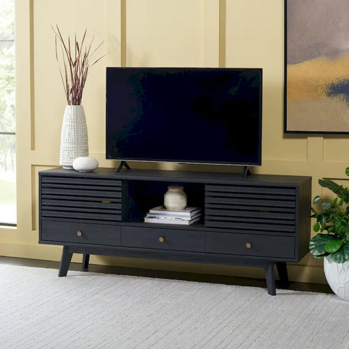Meuble TV/média 3 tiroirs (téléviseur à écran plat de 65 po) - 58,7 po x 15,2 po x 23,9 po - 59Wx15Px24H