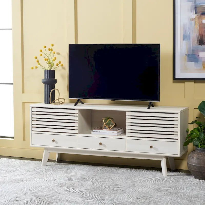 Meuble TV/média 3 tiroirs (téléviseur à écran plat de 65 po) - 58,7 po x 15,2 po x 23,9 po - 59Wx15Px24H