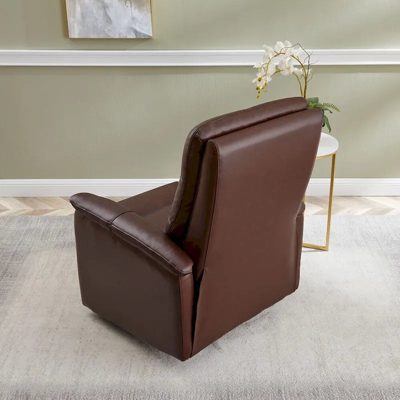 Fauteuil inclinable en cuir pleine fleur avec appuie-tête motorisé