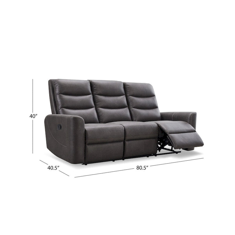 Canapé inclinable manuel en tissu Abbyson Ford