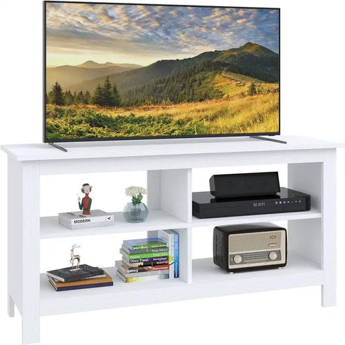 4 Cubby Television Stands - 13.8D x 43.3W x 22.8H