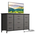 Commode de chambre avec 10 grands tiroirs pour téléviseur de 55 pouces – 55 pouces