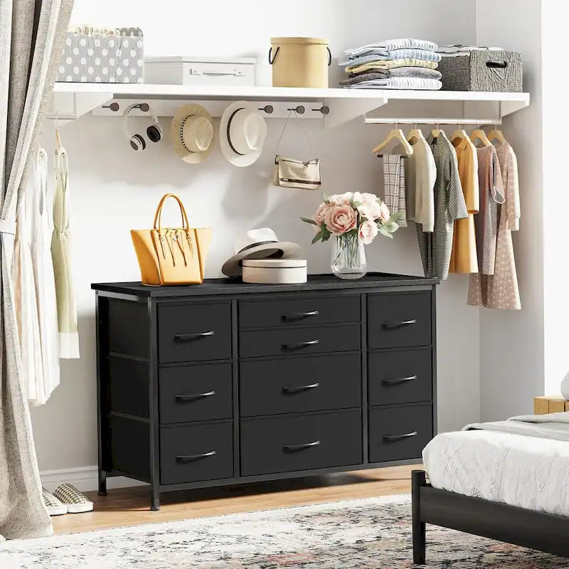 Commode de chambre avec 10 grands tiroirs pour téléviseur de 55 pouces – 55 pouces