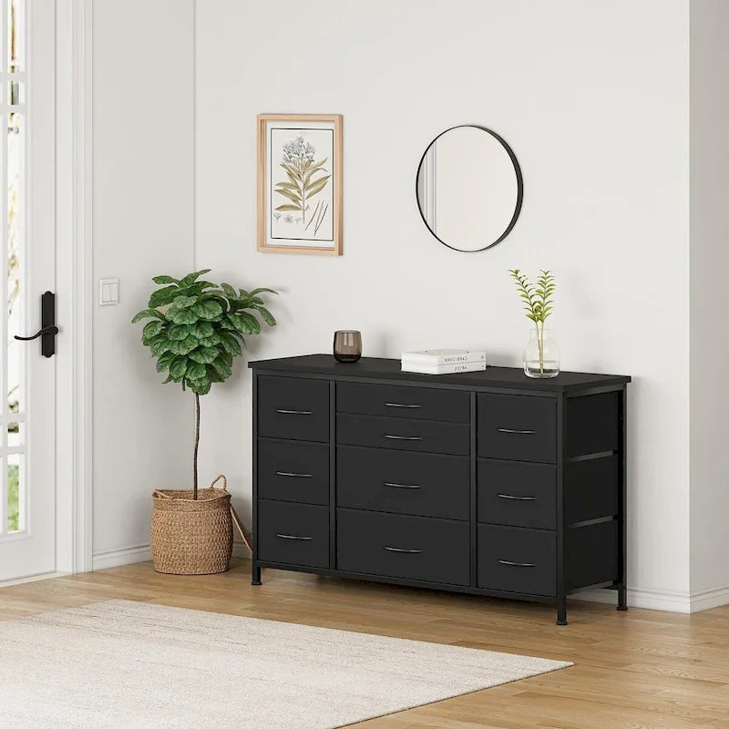 Commode de chambre avec 10 grands tiroirs pour téléviseur de 55 pouces – 55 pouces