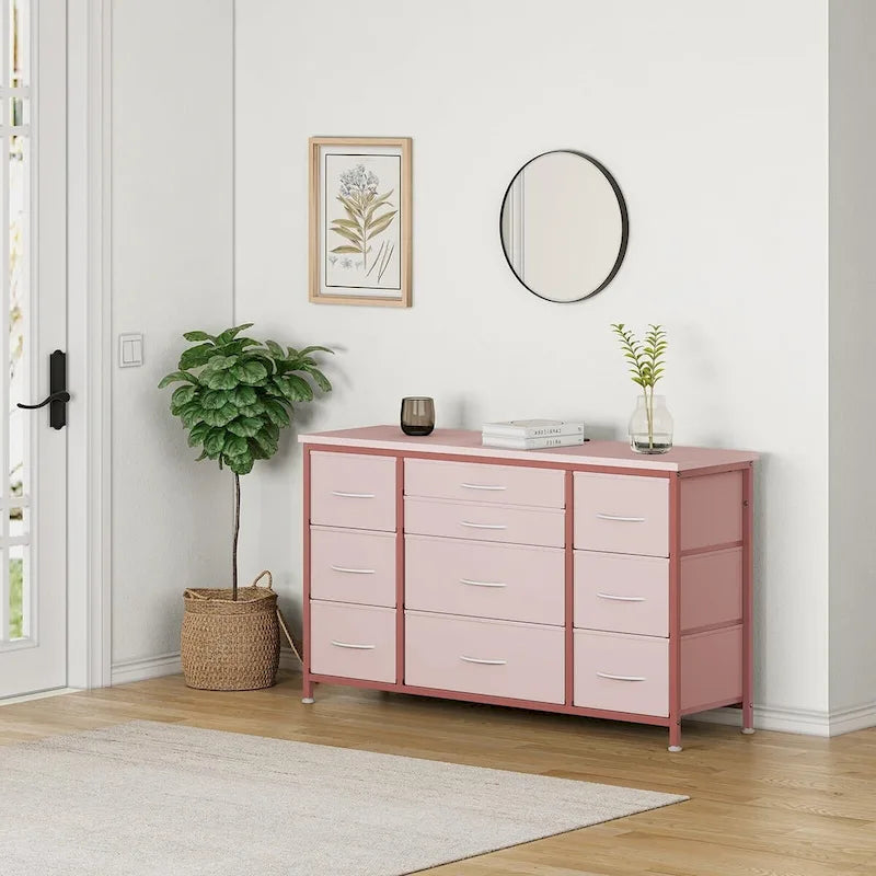 Commode de chambre avec 10 grands tiroirs pour téléviseur de 55 pouces – 55 pouces