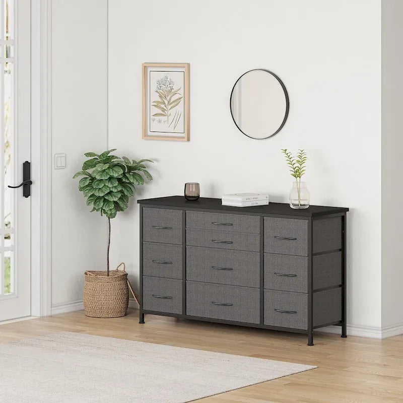 Commode de chambre avec 10 grands tiroirs pour téléviseur de 55 pouces – 55 pouces